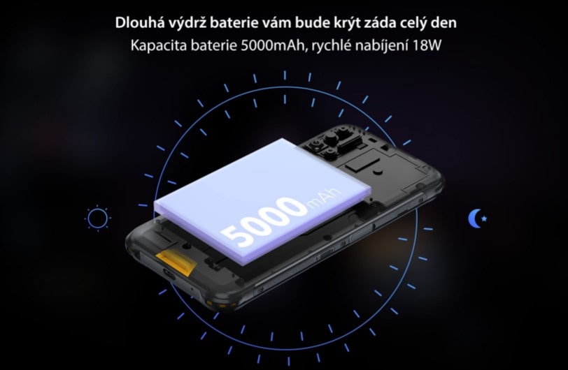 UMIDIGI BISON Plus kapacita baterie a nabíjení